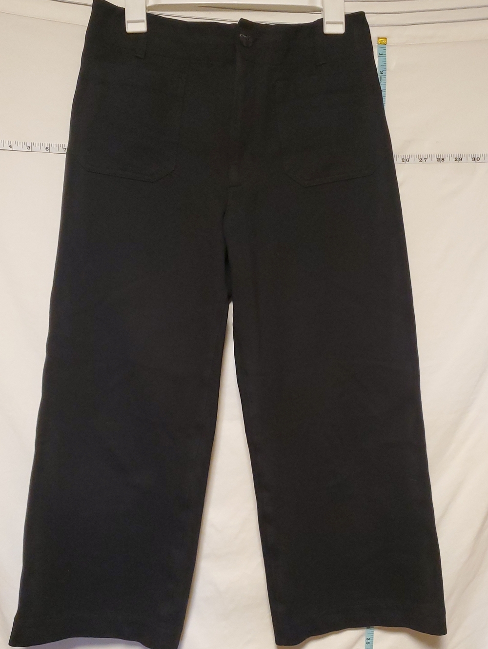 Maeve Colette Black Wide-Leg Women's Ankle Pants 31 Classic Office Capsule